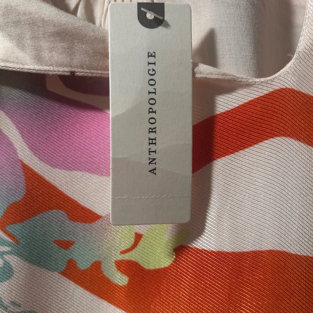 MAEVE Anthropologie Floral Mini Dress - Cream and Orange - Picture 7 of 7